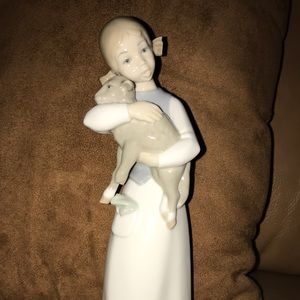 Lladro little girl with lamb